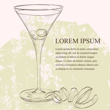 Kokteyl Dirty Martini krokisi