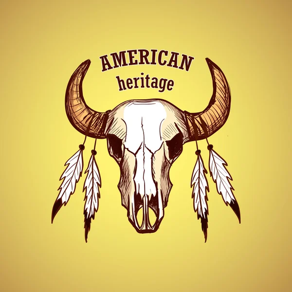 Emblemas e rótulos indianos americanos — Vetor de Stock