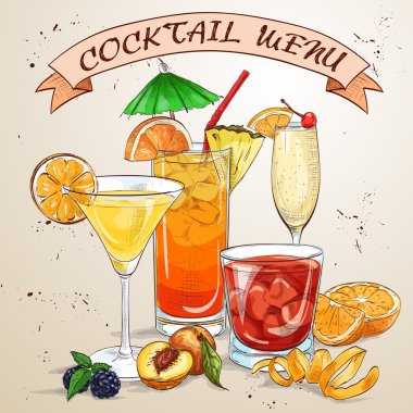 Çağdaş klasikler kokteyl menü