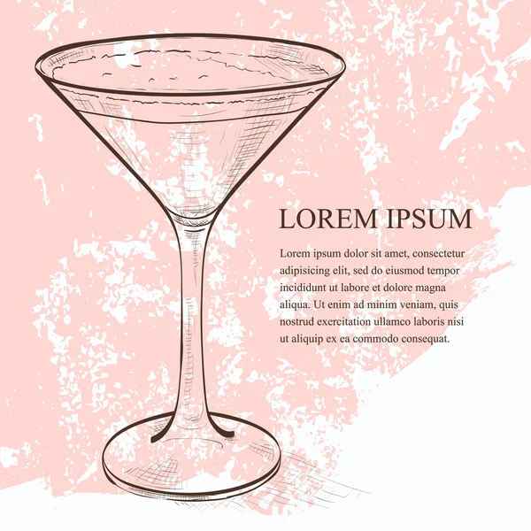 Cocktail Espresso Martini skisser — Stock vektor