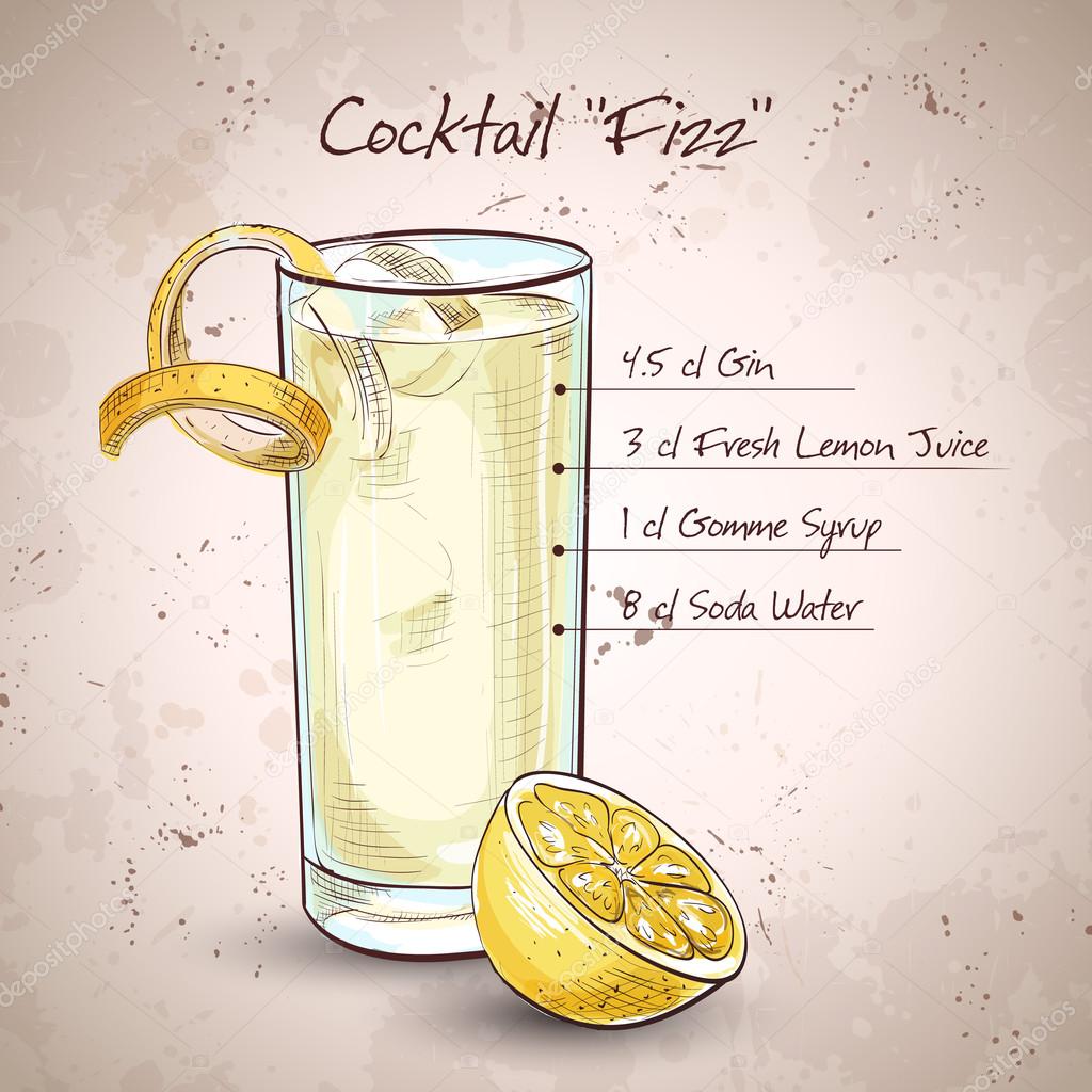 Gin Fizz cocktail