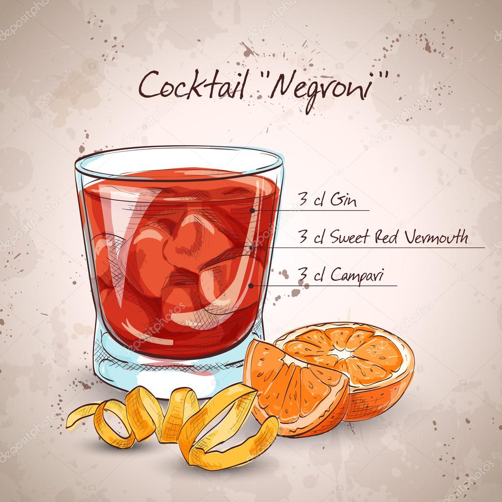 Negroni alcoholic cocktail Stock by ©Netkoff