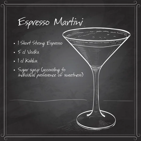 Коктейль еспресо мартіні — стоковий вектор