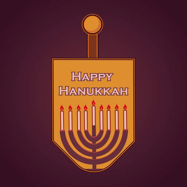 Logotipo felice Hanukkah abbozzato a mano — Vettoriale Stock