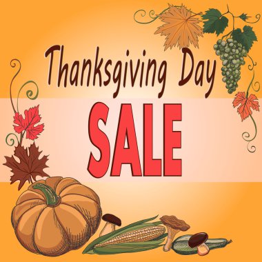 Şükran günü Türkiye illüstrasyon