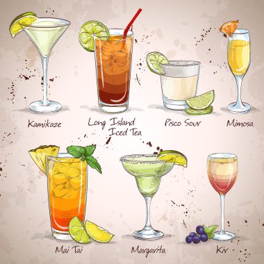 Yeni dönem içecekler kokteyl Set