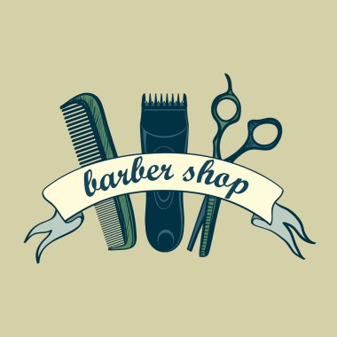 Vintage Kuaför Salonu etiketi