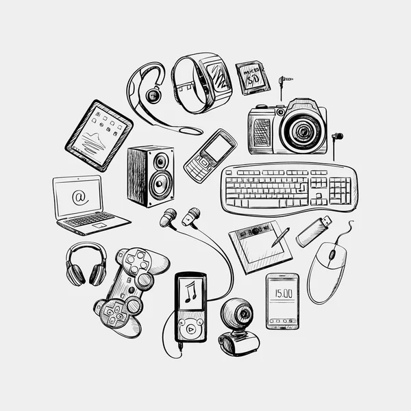 Free Vector  Hand drawn gadget collection