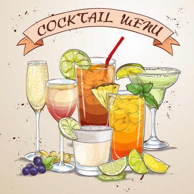 New Era Drinks Coctail menu clipart
