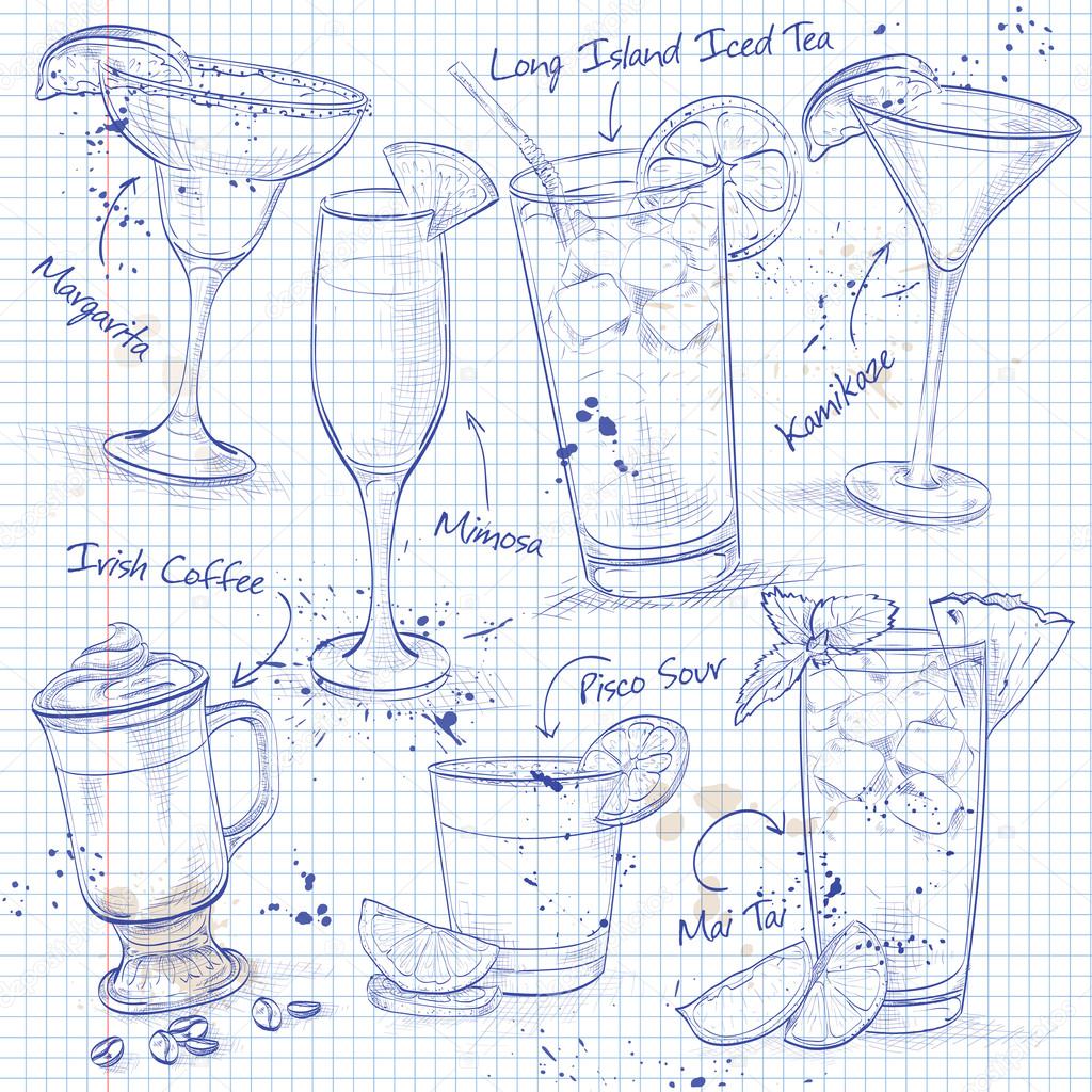New Era Coctail Set  on a notebook page