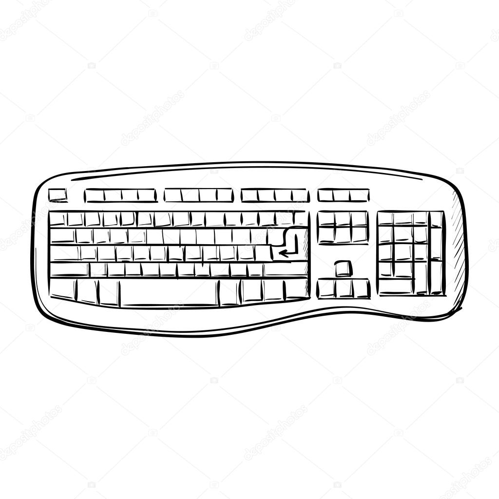 Premium Vector | Hand drawing of piano keyboard