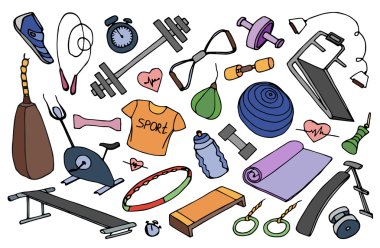 Spor vektör kümesi doodle