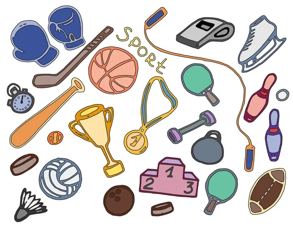 Doodle μοτίβο του αθλητισμού — Διανυσματικό Αρχείο