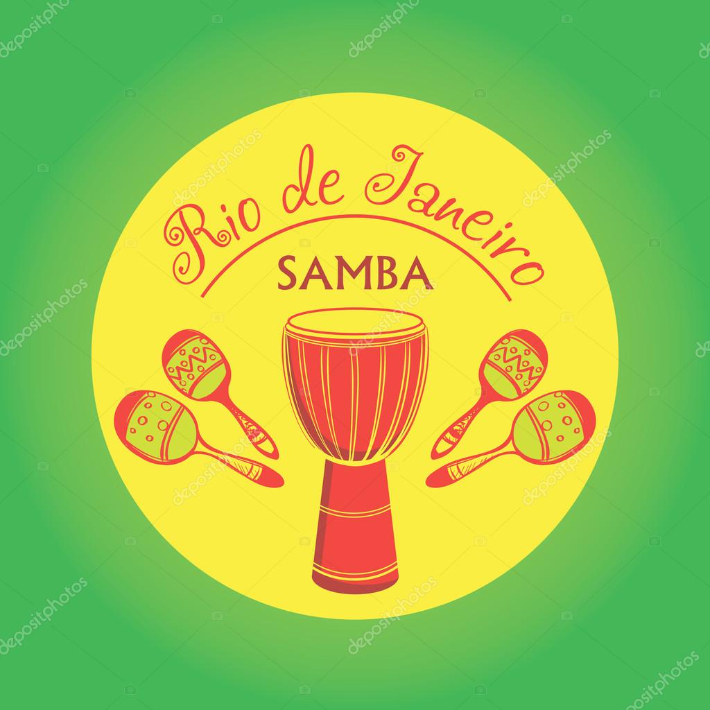 Brazilian Carnival logo and emblem. Templates for graphic modules, banners, posters, flyers, presentations