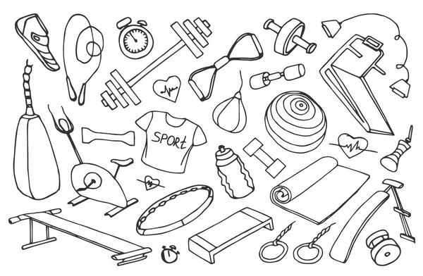 Doodle vector set van sport — Stockvector