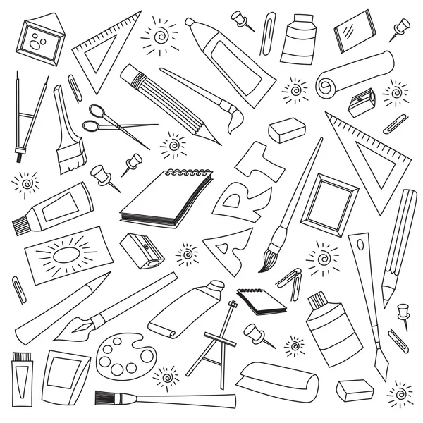 Doodle vector conjunto de arte — Vector de stock