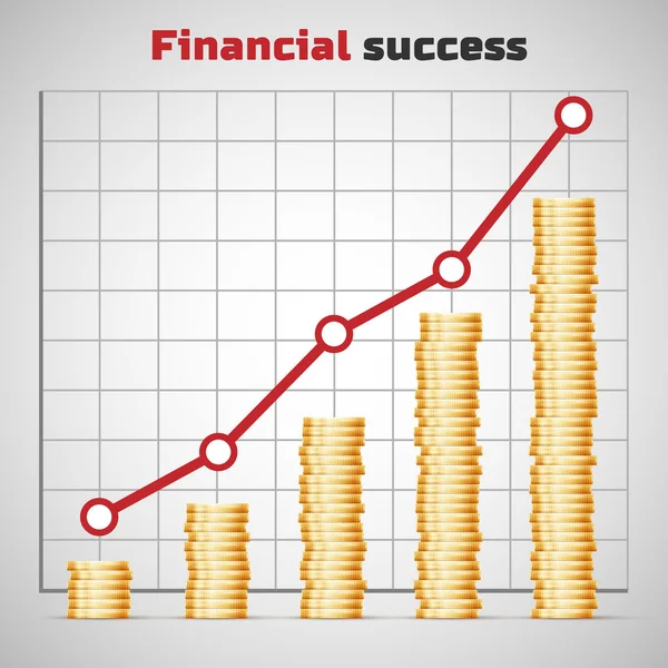 Finanzielle Erfolgsstrategie — Stockvektor