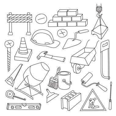 Doodle vektör İnşaat