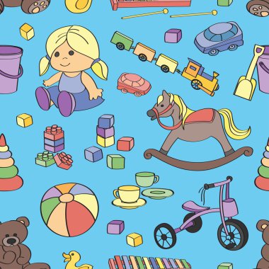 Doodle desen oyuncaklar