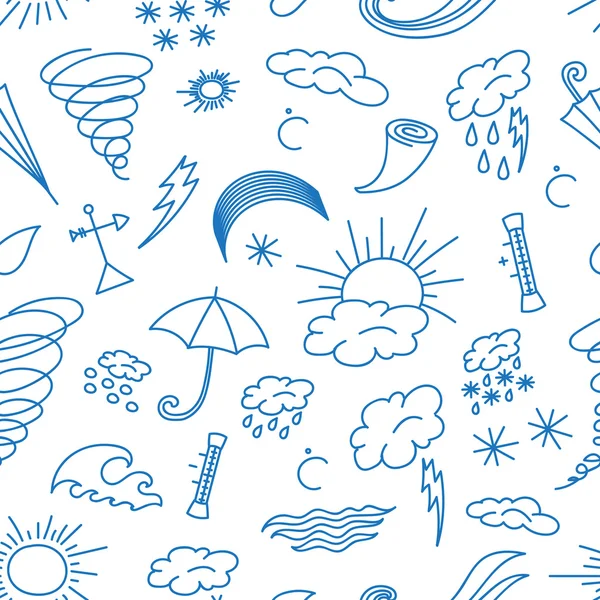 Doodle патерн погода — стоковий вектор