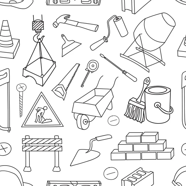Construcción de patrones de Doodle — Vector de stock