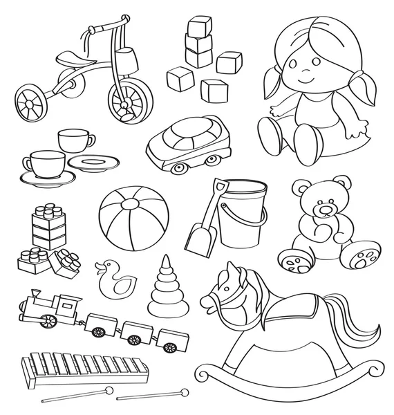 Doodle вектор іграшки — стоковий вектор
