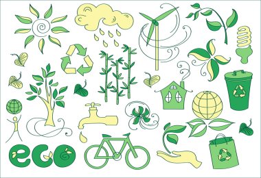 Doodle vektör ekoloji