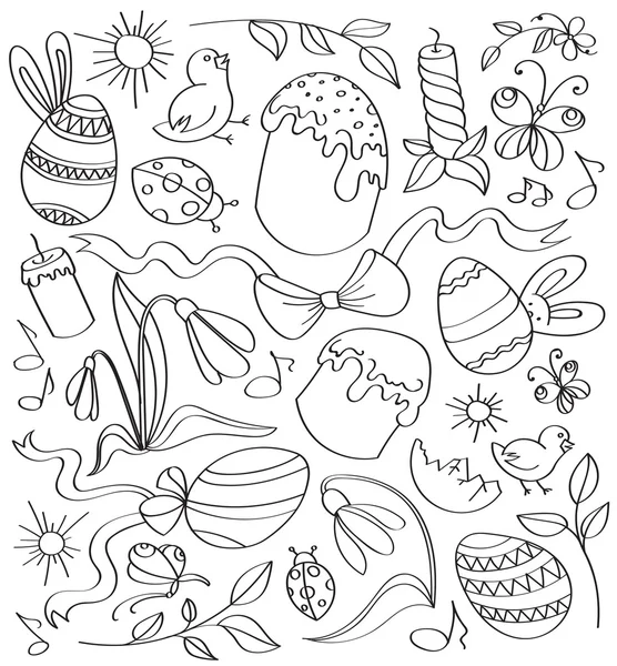 Doodle vecteur Pâques — Image vectorielle