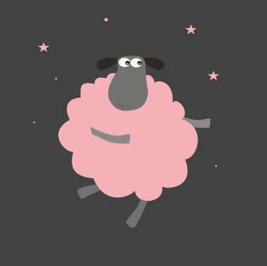 Çocuk odası pembesi için kuzu eli çizilmiş.