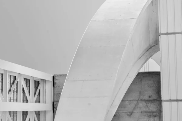 Composición Arquitectura Moderna Concepto Blanco Negro Diseño Minimalista —  Fotos de Stock