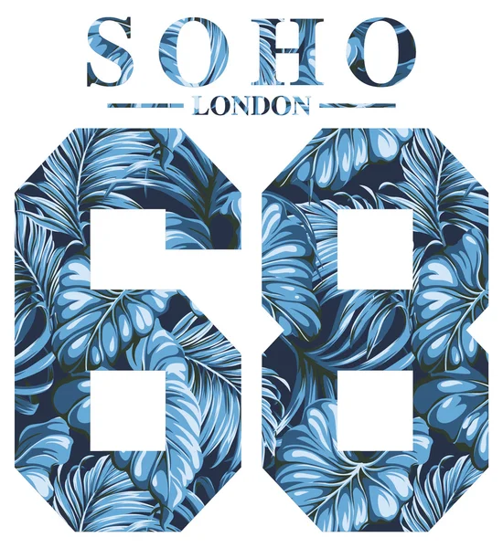 Soho london artwork für T-shirt print — Stockvektor