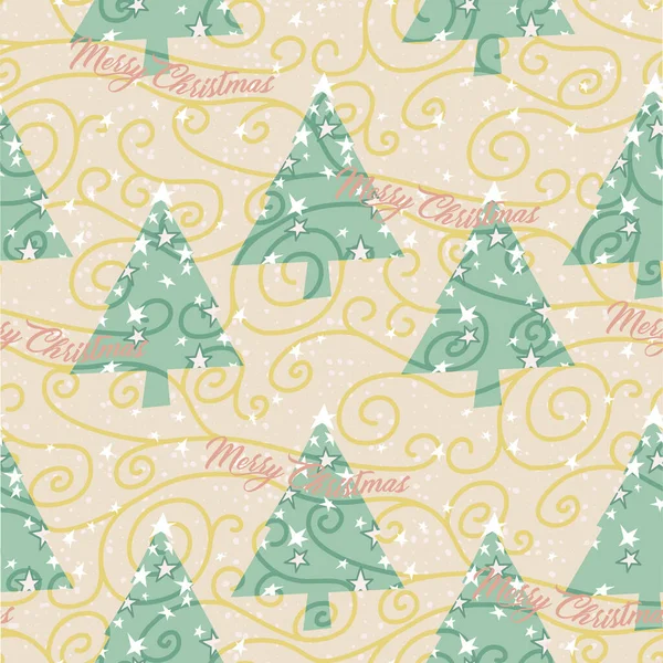 Árboles Navidad Abstracto Fondo Pantalla Vector Patrón Sin Costuras — Archivo Imágenes Vectoriales