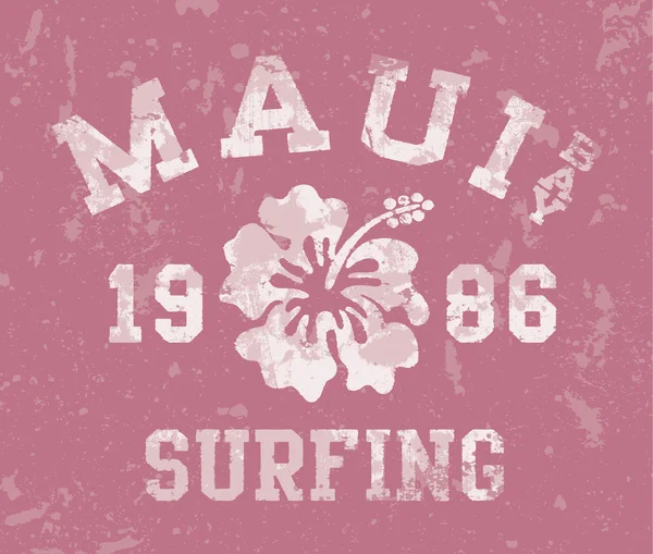 Maui Bay surfing — Stock vektor