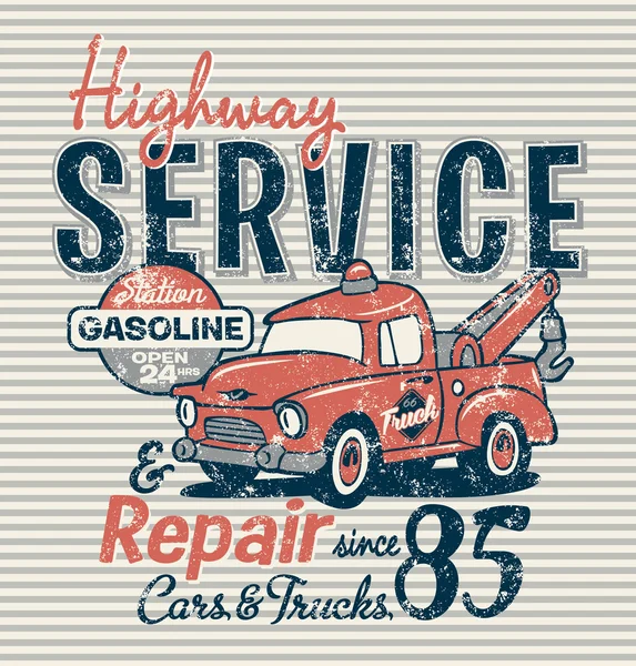 Highway servicestation — Stockvector