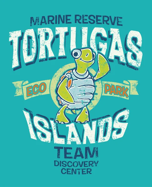 Réserve marine des îles Tortugas — Image vectorielle