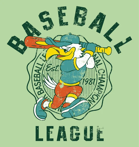 Aigles enfants baseball — Image vectorielle