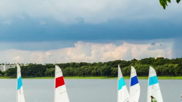 Segling Sjön Time Lapse — Stockvideo