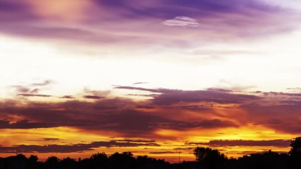 Nuage Coucher Soleil Time Lapse — Video