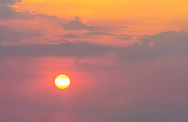 Primer Plano Del Sol Atardecer —  Fotos de Stock