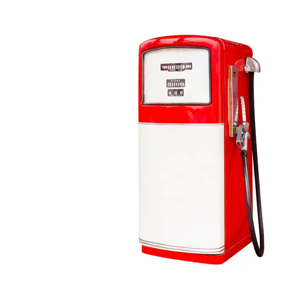 Retro fuel dispenser isolated on white — Stock Photo, Image