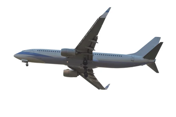 Avião comercial isolado em fundo branco com clipping p Fotos De Bancos De Imagens