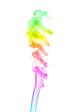 Beyaz arka plan üzerinde izole soyut duman