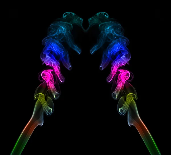 Abstract smoke isolated on black background — Stock Photo, Image