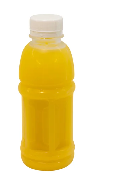 Passion fruit  juice in plastic bottle isolated on white backgro — Stock Photo, Image