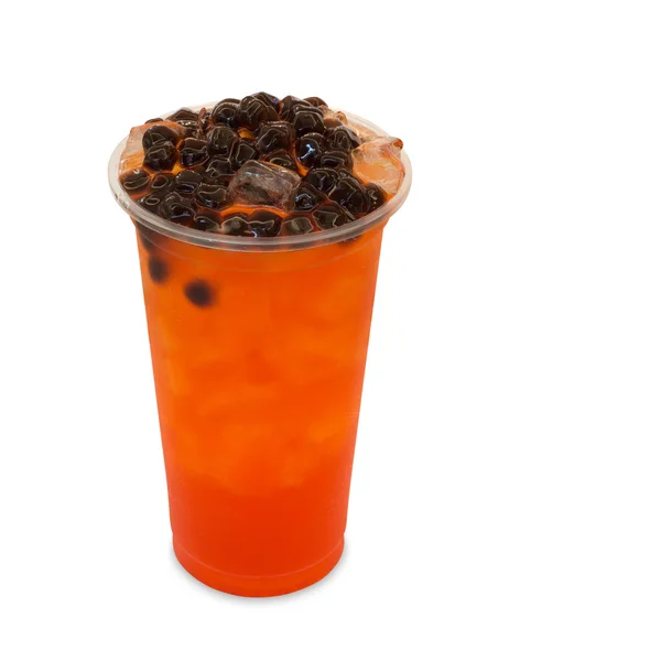 Bubble ice tea eper elszigetelt fehér ba elvihető üveg — Stock Fotó