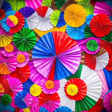 Renkli kağıt çiçek soyut arka planı için