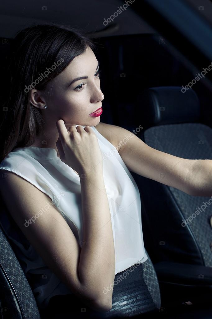 Young Urban Girl Poses Leaning On Car Door Stock Photo - Download Image Now  - 20-29 Years, Adult, Arms Crossed - iStock