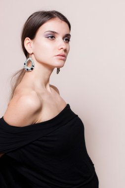 şık ve moda portre bir kadın