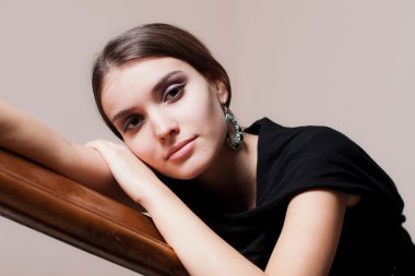 şık ve moda portre bir kadın