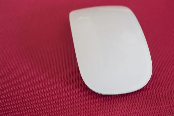 Wireless computer mouse on pink background — Stock Photo, Image